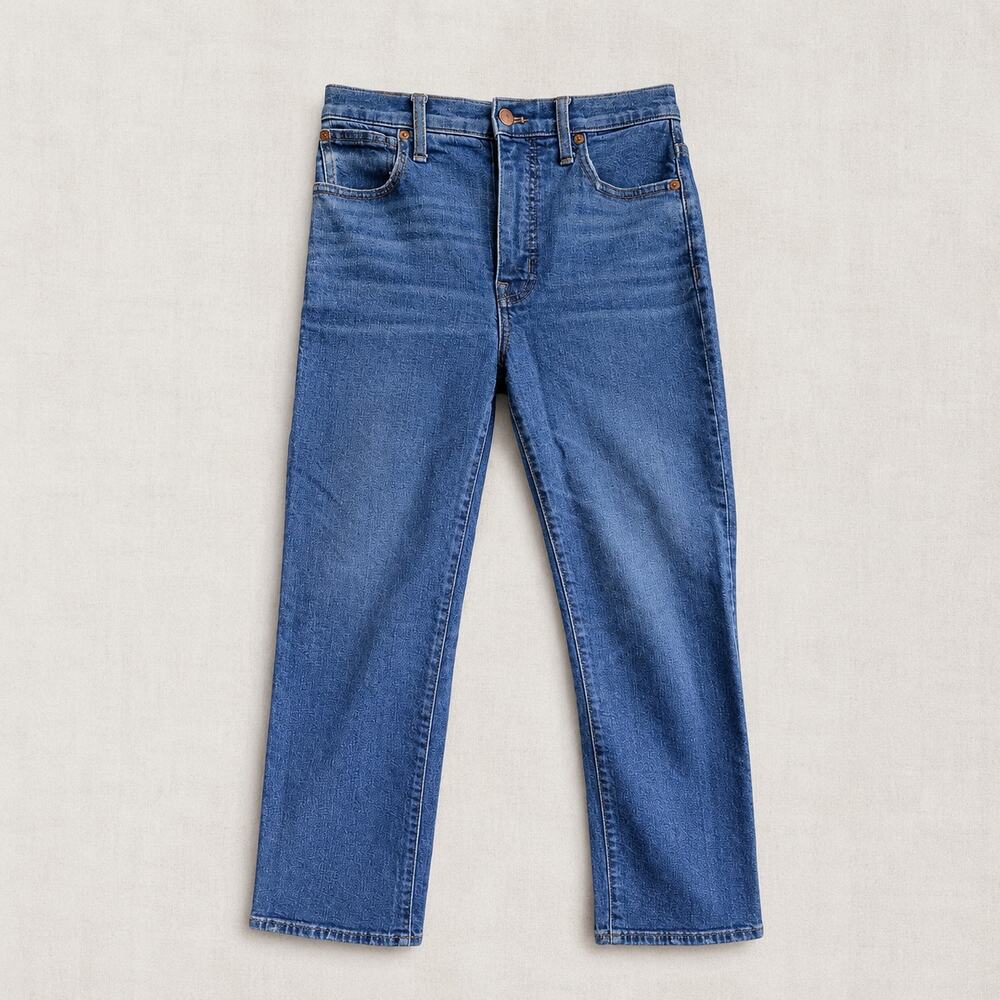 Madewell Slim Demi Boot High Rise Stretch Denim Jeans Dark Wash Sz 26 High Rise